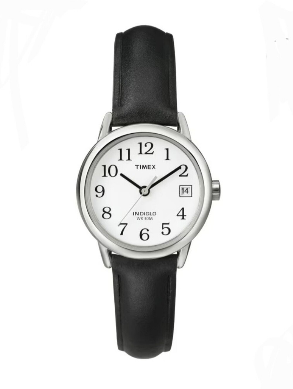 TIMEX Women's Easy Reader Date Black Silver White 25mm Casual Watch
